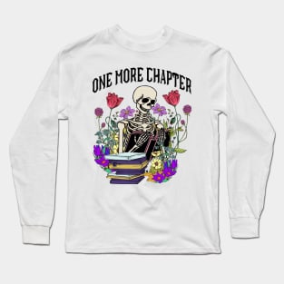 One More Chapter Book lover halloween funny Long Sleeve T-Shirt